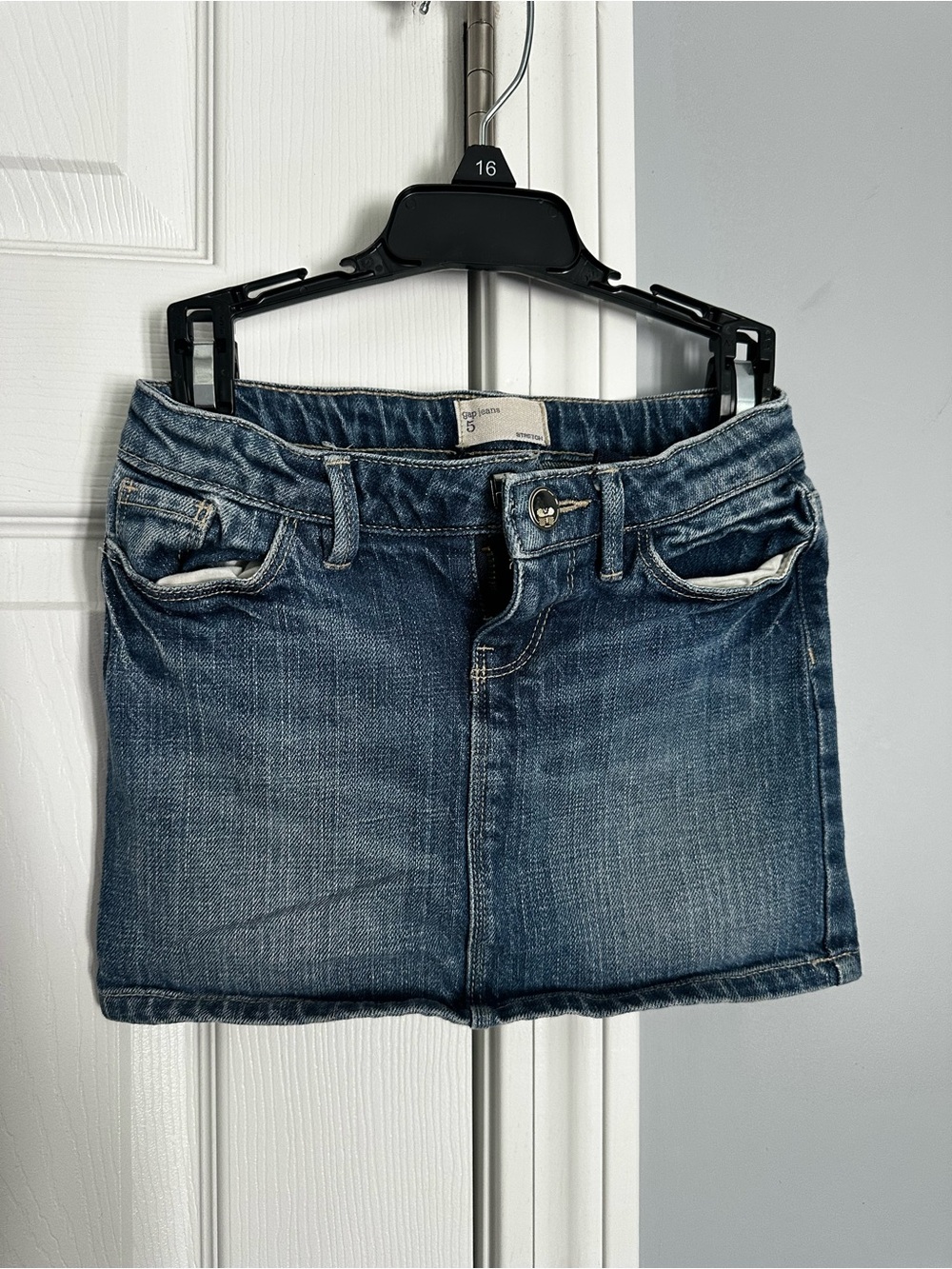 GAP Washed Blue Denim Mini Skirt